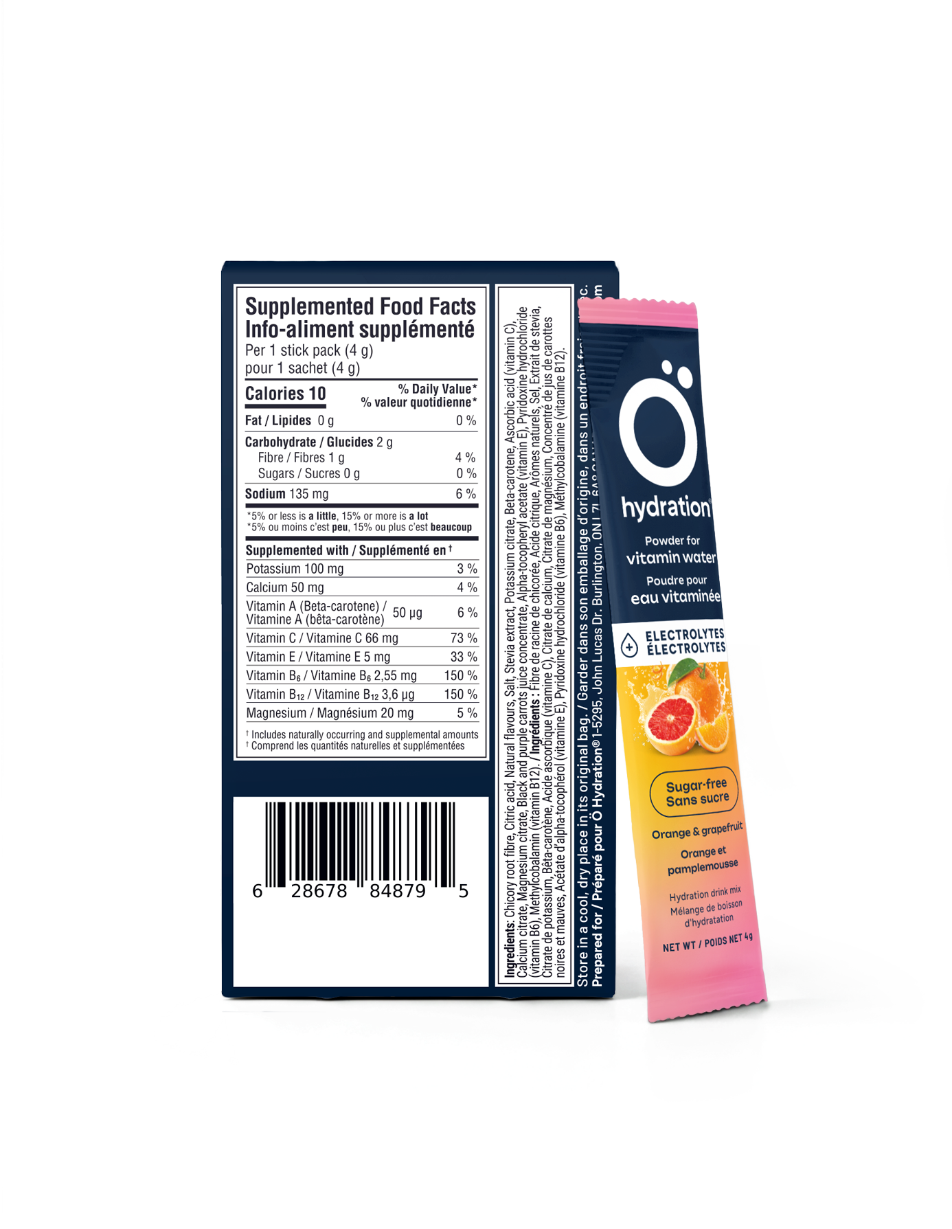 Orange and grapefruit - 20 individual sticks (10 per box)