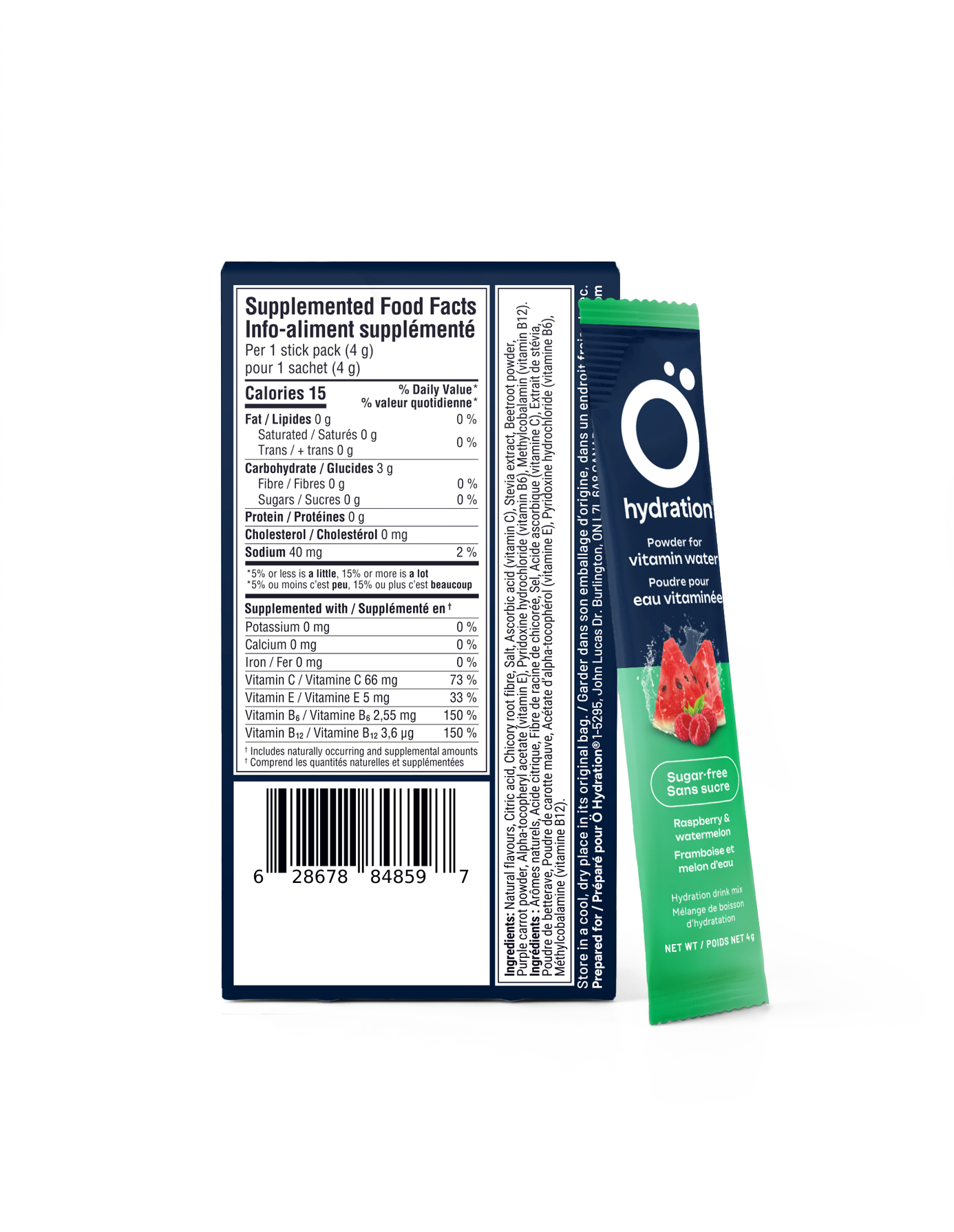 Raspberry and watermelon - 20 individual sticks (10 per box)