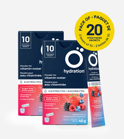 Strawberry & berries - 20 individual sticks (10 per box)