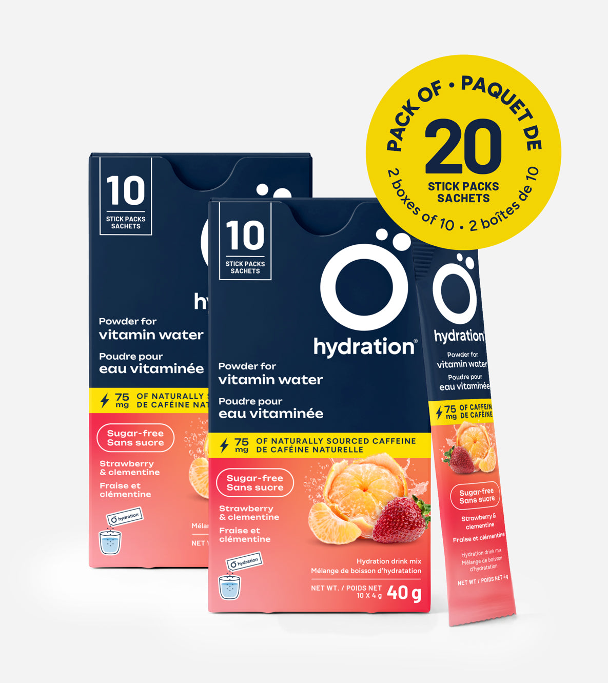 Strawberry & clementine - 20 individual sachets (10 per box)